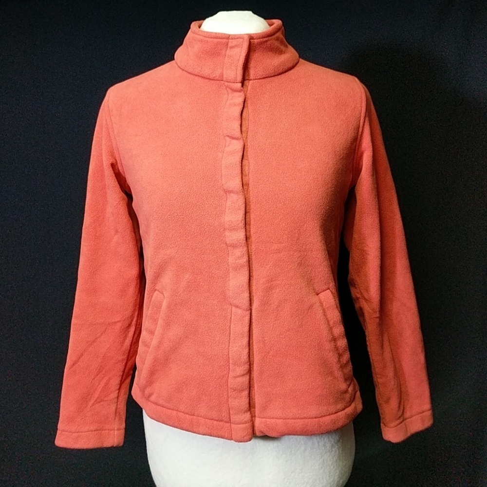 Womens Orange Barrage fleece jacket